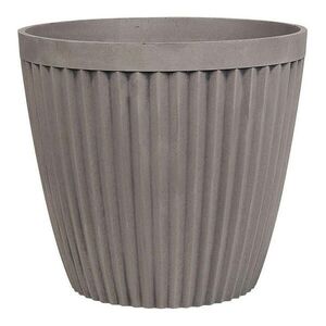 Beliani KVĚTINÁČ taupe kulatý 36/36/33 cm Poka obraz