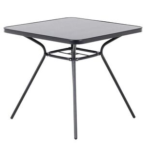 Beliani ZAHRADNÍ STŮL Ocel černý 80/80 cm Livo obraz