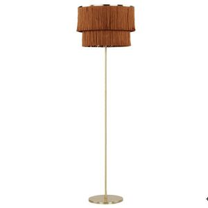 Beliani STOJACÍ LAMPA Hnědá Peristeri obraz