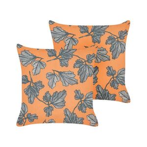 Beliani DEKORATIVNÍ POLŠTÁŘ sada 2 ks Oranžový 45/45 cm Spirea obraz