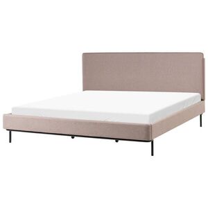 Beliani POSTEL s roštem 180/200 cm Látka Taupe Corio obraz