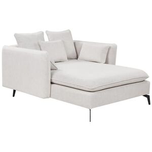Beliani ČALOUNĚNÉ LEHÁTKO CHAISE LONGUE světle béžové/černé Charmes obraz