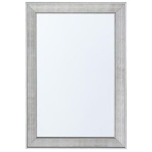 Beliani NÁSTĚNNÉ ZRCADLO stříbrné obdélníkové 61/91 cm Bubry obraz