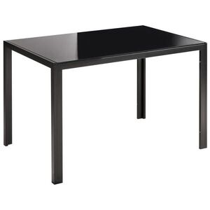 Beliani JÍDELNÍ STŮL Černý 120/80 cm Bezpečnostní sklo Lavos obraz