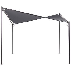 Beliani ZAHRADNÍ PAVILON Kov 300 cm 300 cm Tmavě šedý Aventine obraz