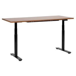 Beliani PSACÍ STŮL hnědočerný 160/72 cm elektrický výškově nastavitelný Destin IV obraz