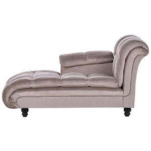 Beliani ČALOUNĚNÉ LEHÁTKO CHAISE LONGUE taupe pravostranné Lormont obraz