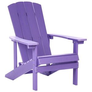 Beliani ZAHRADNÍ ŽIDLE Dřevěný kompozit Purpurová Adirondack obraz