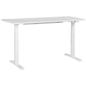 Beliani PSACÍ STŮL bílý 160/72 cm elektrický výškově nastavitelný Destin III obraz