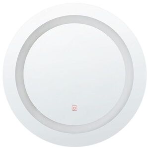Beliani KOUPELNOVÉ ZRCADLO s LED osvětlením kulaté 58/58 cm Selune obraz