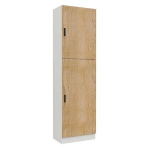 MID.YOU SKŘÍŇ NA ŠANONY, bílá, medový dub, 52/183/32 cm obraz