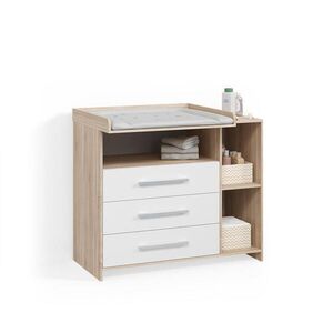 Livinity® KOMODOVÝ PŘEBALOVACÍ STŮL Torino Bílá/Sonoma se zásuvkami obraz