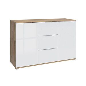 Petits-meubles SIDEBOARD Selma Bílá a dřevo obraz