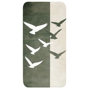 OnlyWow KOUPELNOVÁ PŘEDLOŽKA Japandi - Pták - Zelený 60x120 cm obraz