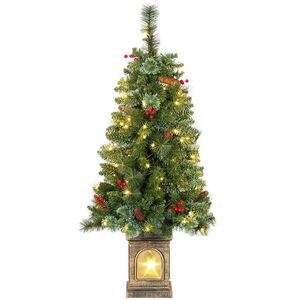 HOMCOM UMĚLÝ vánoční stromek 120 cm Umělý smrk se 100 LED diodami a 8 režimy obraz