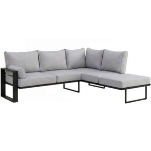 Beautysofa ROHOVÝ díl pohovky Verdino s kovovým rámem 215 cm, šedobéžová obraz