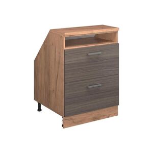 Vicco ŠIKMÁ SKŘÍŇ Rion Ušlechtilá šedá 60 x 81.6 cm se 2 zásuvkami, korpus skříně hloubka 60 cm obraz