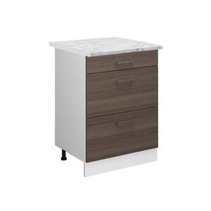 Vicco SPODNÍ SKŘÍŇKA KUCHYŇSKÉ LINKY R-Line Ušlechtilá šedá 60 cm se zásuvkami a pracovní deskou obraz