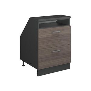 Vicco ŠIKMÁ SKŘÍŇ Rion Ušlechtilá šedá 60 x 81.6 cm se 2 zásuvkami, korpus skříně hloubka 60 cm obraz