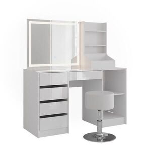 Vicco TOALETNÍ STOLEK Sherry Bílá/bílý vysoký lesk 128.2 cm 7 dílů obraz