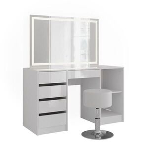 Vicco TOALETNÍ STOLEK Sherry Bílá/bílý vysoký lesk 128.2 cm 6 dílů obraz
