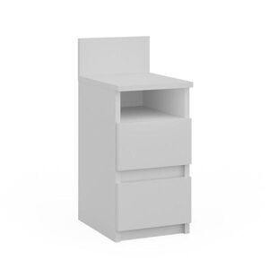 Vicco NOČNÍ STOLEK Monty Bílá 25 x 59.1 cm se 2 zásuvkami obraz