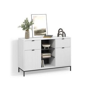 Livinity® KREDENC Aterno Bílá 120 x 81.2 cm se 2 zásuvkami a 2 dvířky obraz