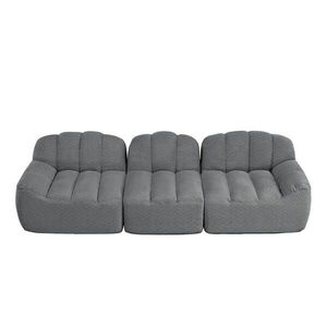 Urban Meuble 3MÍSTNÁ POHOVKA z granulovaného fleecu, bezrámový lounge design bez montáže obraz