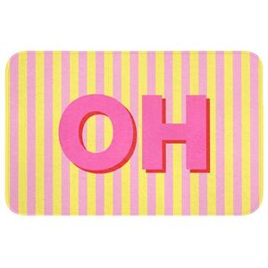 OnlyWow WC PŘEDLOŽKA Text - Pruhy - Růžová 80x50 cm obraz
