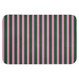 OnlyWow KOUPELNOVÁ PŘEDLOŽKA Svislé pruhy - zelená - růžová 90x60 cm obraz