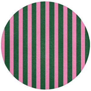 OnlyWow KOUPELNOVÁ PŘEDLOŽKA Svislé pruhy - zelená - růžová 70x70 cm obraz