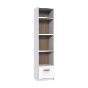 luma-home STOJAN s zásuvkami Š47/V197/H40 cm, ladící k dětskému pokoji v provedení bílá a dub (22811, 22812, 22813) / 22814-04 obraz