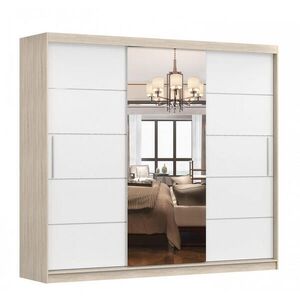imoebel24 SKŘÍŇ s otočnými dveřmi Alba I 250 cm 250/218/61 cm, 3dveřová, bílý obraz