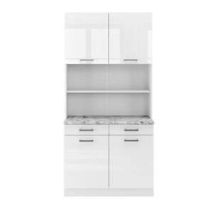 Vicco KUCHYŇSKÝ BLOK R-Line Bílá vysoký lesk 100 cm S pracovní deskou obraz