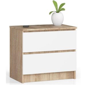 RAUMHIRSCH FURNITURE KOMODA dub Sonoma, bílá 55/60/40 obraz