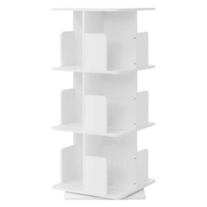 ML-DESIGN DĚTSKÁ KNIHOVNA se 3 policemi, bílá, 40 x 94 x 40 cm, otočná o 360 stupňů obraz