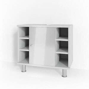 Vicco ZÁKLADNÍ SKŘÍŇKA POD UMYVADLO Fynn Bílá vysoký lesk 60 x 54 cm obraz