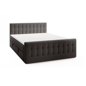 Fedve BOXSPRINGOVÁ POSTEL YAZO ROYAL 200x200 cm, Tmavě šedá obraz