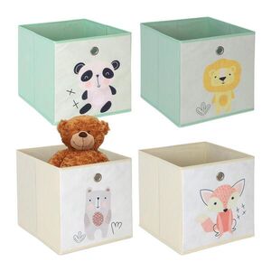 Relaxdays ÚLOŽNÝBOX Barevný dětský 4dílná-sada obraz