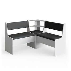 Vicco LAVICE DO JÍDELNY DO ROHU Roman Bílá 120 x 120 cm Bez stolu obraz