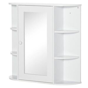 HOMCOM ZRCADLOVÁ SKŘÍŇKA, MDF, bílá, 66 x 17 x 63 cm obraz