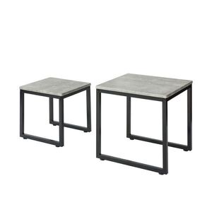 SoBuy SADA 2 KONFERENČNÍCH STOLKŮ Šedá 50x50x50cm Industriální obraz