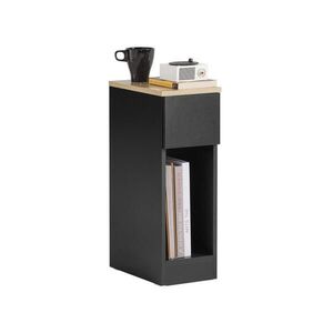 SoBuy NOČNÍ STOLEK s jedním zásuvkou Černá 35x20x60cm Minimalistický obraz