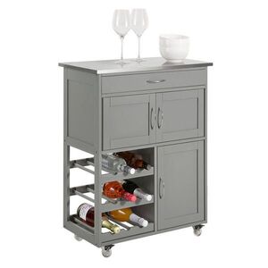 SoBuy KUCHYŇSKÝ VOZÍK s 1 zásuvkou Šedá 67x38x87cm Moderní obraz