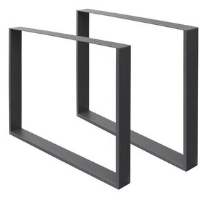ECD-Germany NOHY STOLU, sada 2 ks, 80 x 72 cm, antracit obraz