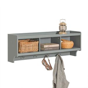 SoBuy NÁSTĚNNÝ VĚŠÁK na 3 police Šedá 100x25x35cm Moderní obraz