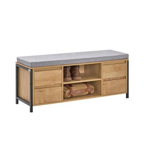 SoBuy BOTNÍK se 4 zásuvkami 110x35x45cm Industriální obraz