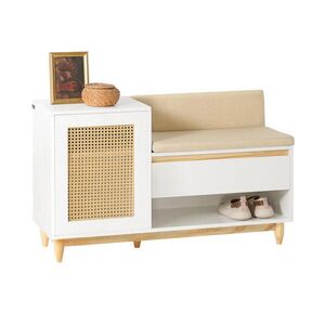 SoBuy BOTNÍK s jednokřídlými dveřmi Bílá 100x35x60cm Nordický obraz