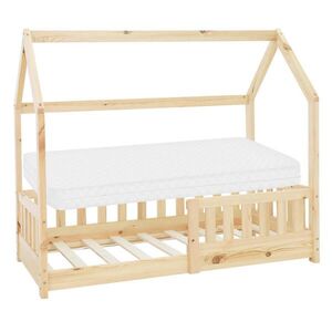 ML-DESIGN DĚTSKÁ POSTEL se střechou a matrací 70x140 cm přírodní obraz