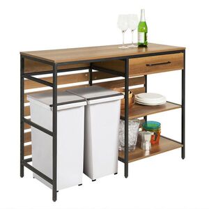 SoBuy KUCHYŇSKÝ OSTRŮVEK s 1 zásuvkou Hnědá 120x45x90cm Industriální obraz